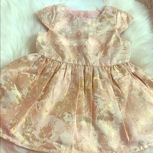 Baby oink & gold dress